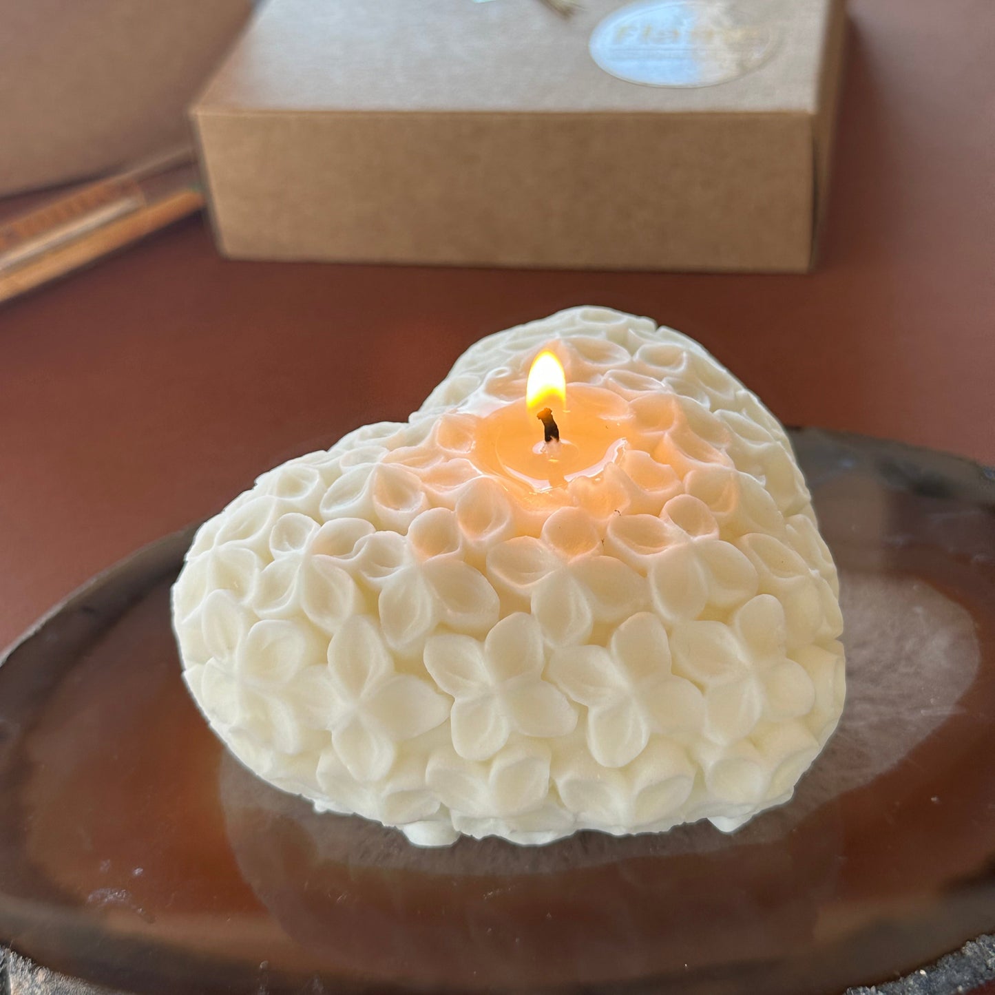 Vela Coração de flor