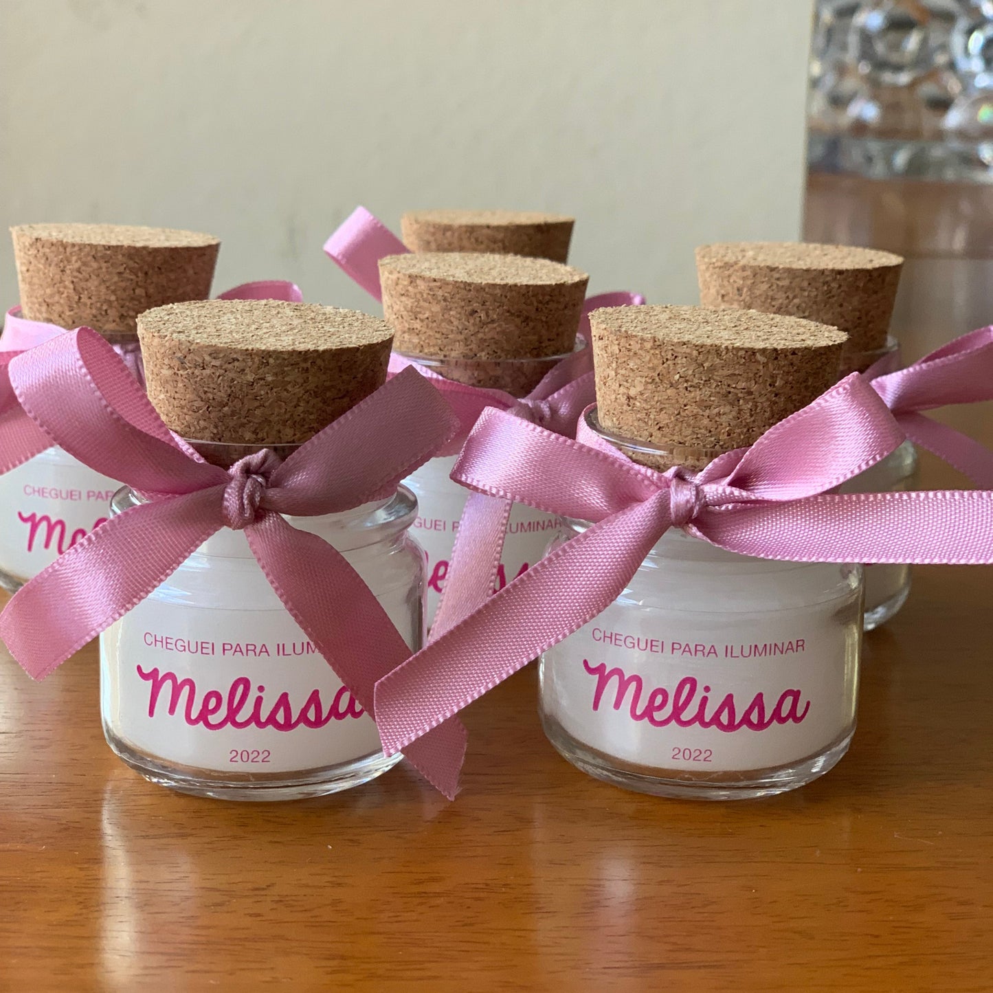 Vela Lembrancinha - Mini Pote de vidro