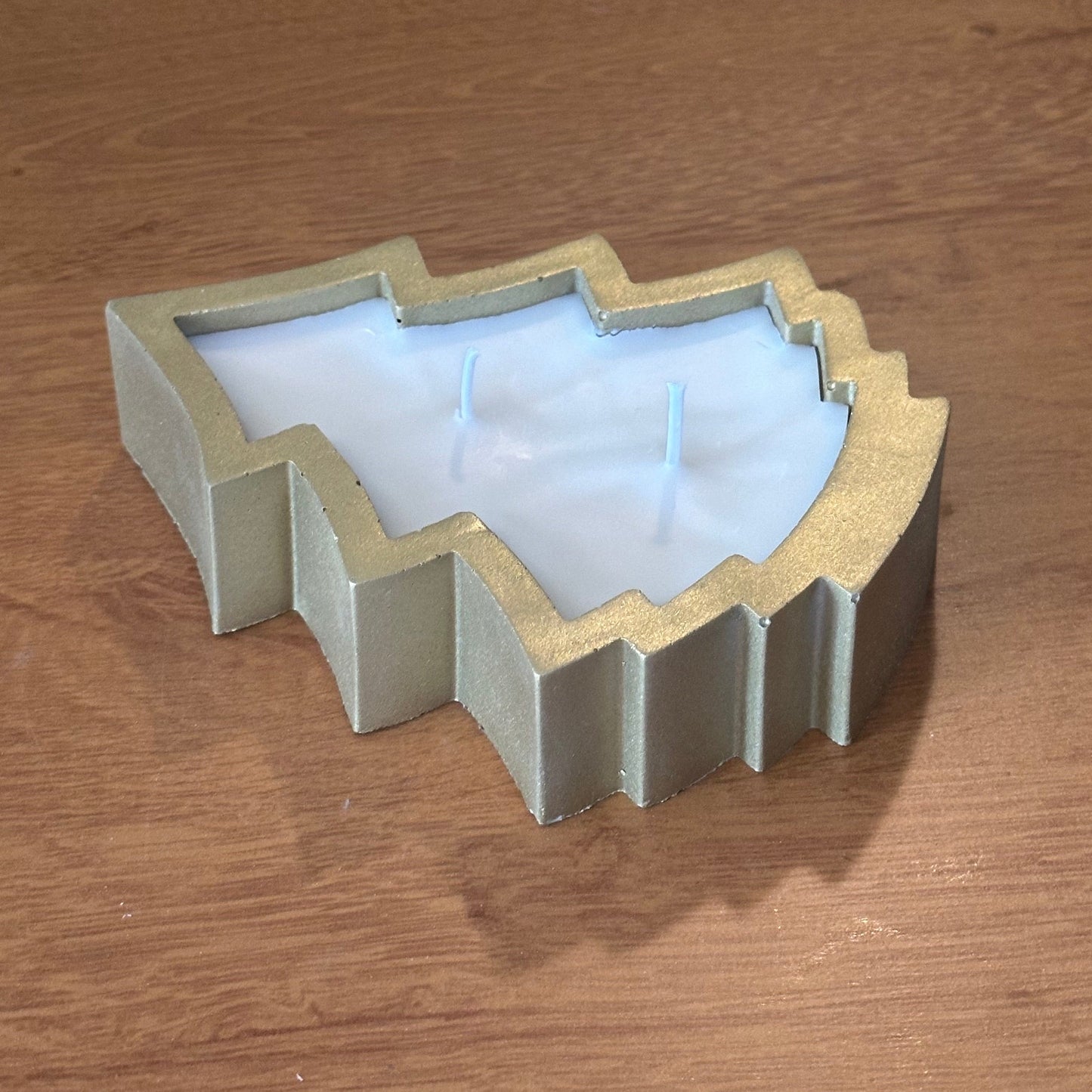 Vela em cachepot de árvore de Natal Dourada