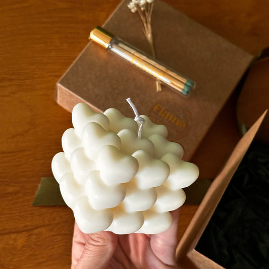 Vela Cubo de Coração