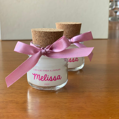 Vela Lembrancinha - Mini Pote de vidro