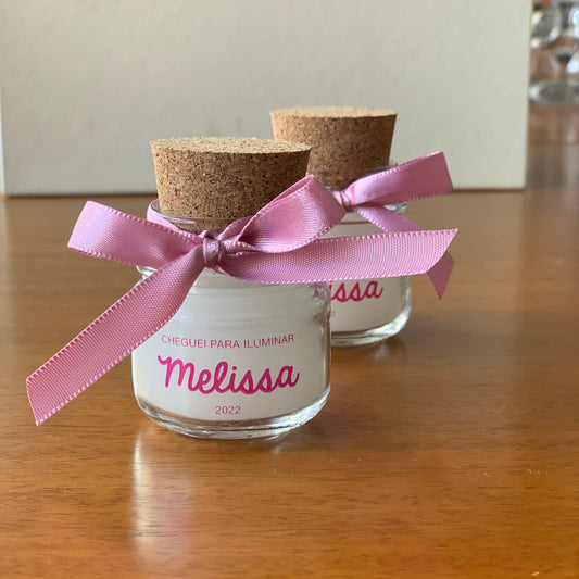 Vela Lembrancinha - Mini Pote de vidro